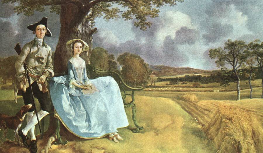 Mr. And Mrs. Andrews by Thomas Gainsborough, 1750